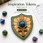 DND Inspiration Tokens SVG | RPG Reward Token Laser Cut File | Digital Download - Image 7