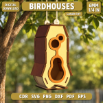 Birdhouse Laser Cut SVG Bundle, DIY Wooden Bird House Plans, Garden Decor CNC Files, Glowforge Ready Digital Download - Image 6