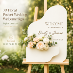 Wedding Welcome Sign SVG | 3D Floral Wedding Sign Laser Cut File | Digital Download - Image 7
