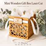 Mini Gift Box SVG | Wooden Box Laser Cut File | Digital Download | CDR SVG PNG DXF PDF EPS - Image 7