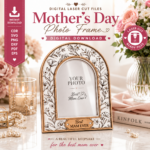 Mother's Day Picture Frame SVG Bundle, Laser Cut Photo Holder Files, Pe - Image 6