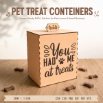 Pet Treat Containers Laser Cut SVG Bundle, Dog Cat Treat Jar Box, Pet Food Storage Template, Glowforge Ready CNC Files, DXF PDF EPS PNG - Image 6