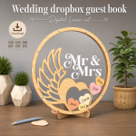 Wedding Guest Book SVG | Drop Box Guest Book Laser Cut File | Digital Download - Image 7