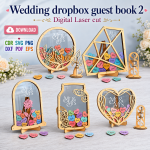 Wedding Guest Book SVG | Drop Box Guest Book Laser Cut File | Digital Download