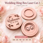 Wedding Ring Box 2 Laser Cut File | Ring Bearer Box SVG | Digital Download - Image 7