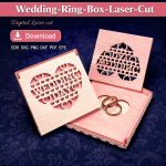 Wedding Ring Box Laser Cut File | Ring Holder SVG Template | Digital Download - Image 7
