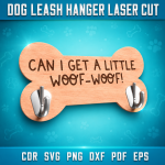 Dog Leash Hanger Laser Cut File | Pet Leash Holder SVG | Dog Wall Hook CNC Template | Paw Print Key Holder DXF PDF EPS Digital Download - Image 6