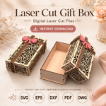 Gift Box Bundle Laser Cut SVG Set, 3D Gift Box Template, Wooden Box DXF Files, Party Favor Box CNC, Digital Download SVG DXF PDF EPS - Image 6