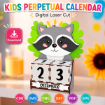 Kids Perpetual Calendar Laser Cut File | Montessori Learning Calendar SVG | Digital Download - Image 7