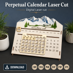 Perpetual Calendar SVG | Laser Cut Wooden Desk Calendar Template | Digital Download - Image 7