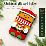 Christmas Gift Card Holder SVG | Wooden Gift Card Holder Laser Cut File - Image 6