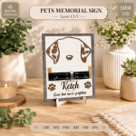 Pet Memorial Sign Laser Cut File, Dog Cat Remembrance SVG, Personalized Pet Loss Plaque, Rainbow Bridge Decor, CNC Digital Download - Image 7