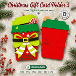 Christmas Money Holder SVG | Laser Cut Gift Card Holder | Digital Download - Image 7