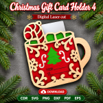 Christmas Money Holder SVG | Laser Cut Gift Card Holder File | Digital Download - Image 7
