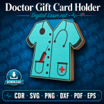 Doctor Gift Card Holder SVG | Laser Cut Medical Gift Card Holder | Doctor Appreciation Gift | CDR SVG PNG DXF PDF EPS - Image 7