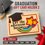 Graduation Money Holder SVG | Laser Cut Graduation Gift Card Holder | Digital Download - Image 7