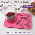 Mom Gift Card Holder SVG | Mother's Day Laser Cut Gift File | Digital Download - Image 7