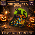 Halloween Candy Box Laser Cut SVG Bundle | Halloween Treat Box Template | Spooky Candy Holder Digital File | Party Favor Box CNC Glowforge Ready - Image 6