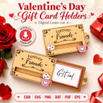 Valentine Gift Card Holder SVG | Valentine's Day Laser Cut File | Digital Download - Image 7