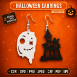 Halloween Earrings SVG | Spooky Laser Cut Earring Files | Digital Download - Image 6