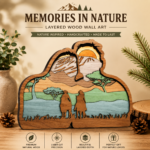 3D Layered Wood Wall Art Bundle – Multilayer Wooden Engraved Laser Cut Scene Set – Nature Inspired Home Decor Gift - Image 6