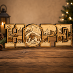 Nativity Designs Bundle 3D Layered Wooden Laser Cut Files | Christmas Nativity Scene SVG | Multilayer Engraved Wood Art Decor - Image 8