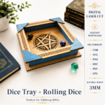 Dice Tray SVG, Rolling Dice Tray Laser Cut File, DND Dice Holder, Tabletop Game Dice Box, CNC Digital Download, DXF PDF EPS PNG - Image 6