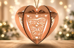 Valentine Heart Lantern Bundle SVG, 8 Love Lantern Laser Cut Files, Romantic Hanging Lantern Pack, Wooden Heart Decor, Glowforge Lightburn CNC DXF EPS AI PNG - Image 7