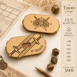 HP Tracker Laser Cut File, Health Point Counter SVG, DnD Game Accessory, Tabletop RPG Tracker, Digital Download DXF PDF EPS PNG - Image 6