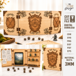 Game Master Screen Laser Cut SVG, DM Screen Digital File, DnD Dungeon Master Panel, Tabletop RPG Accessory, CNC DXF PDF - Image 6