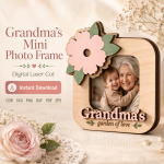Mini Photo Frame SVG Bundle, Mother's Day Gift Template, Laser Cut Keepsake Frame Files - Image 7