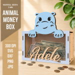 Animal Money Box Laser Cut Bundle SVG | Kids Coin Bank Template DXF | Wooden Piggy Bank CNC Files PDF EPS PNG - Image 6