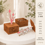 Kids Memory Boxes Bundle Laser Cut Files, Baby Keepsake Box SVG, Children Storage Box DXF, Personalized Wooden Memory Box, CDR PNG PDF EPS - Image 6