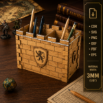 Dragon Desk Organizer SVG Bundle, Fantasy Desk Storage Laser Cut Files, Instant Download - Image 6