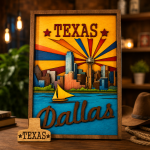Texas SVG Dallas 3D Layered Art, 7 Layers - Image 2