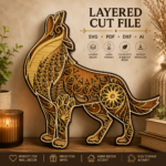 9x Mandala Bundle 3D Animals Multilayer Wooden Engraved Laser Cut File, Decoration Ornament Glowforge Make, Svg Dxf Lbrn Ai Download File - Image 10