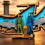 Airplane SVG 3D Layered Silhouette, Aviation Travel Cut File - Image 4