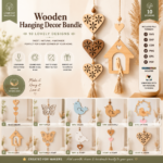 Bird Hanging Decor Ornament Laser Cut Bundle SVG DXF | Bird Ornament Files for Glowforge Cricut CNC | Wooden Hanging Decor