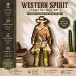 4x Cowboy Bundle 3D Multilayer Wooden Western Engraved Laser Cut File, Decoration Ornament Glowforge Svg Dxf Eps Jpg Pdf Png Xtool File - Image 4