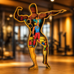 Bodybuilder SVG, Layered Gym Art, Muscle Man Silhouette, Glowforge Laser Cut - Image 2