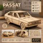 Passat Classic Car Laser Cut Template | Wooden Model Kit SVG | Instant Digital Download - Image 2