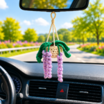 5-in-1 Car Hanging Plants Crochet Pattern Bundle PDF, Rear View Mirror Charm, Hanging Plant Amigurumi Set - Image 5