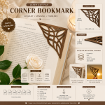 ABSTRACT LEAF CORNER BOOKMARK