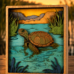 Sea Turtle SVG, 3D Layered Mandala, Laser Cut File, Glowforge Laser Art - Image 3