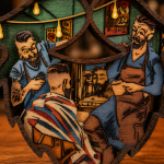 Barber Shop SVG 3D Layered Silhouette, Laser Cut Multi Layer Mandala - Image 3