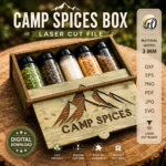 Travel Spice Box Bundle Laser Cut Files | 3D Spice Container SVG DXF | Glowforge CNC Woodworking Project | Digital Download - Image 4