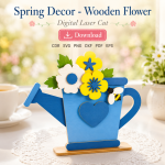 Spring Floral Decor Laser Cut File | Wooden Flower SVG | Farmhouse Decoration | Digital Download - Image 7