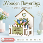 Wooden Flower Arrangement Box SVG | Laser Cut Gift Box Design | Digital Download - Image 8