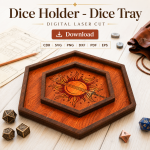 Dice Tray SVG | DND Dice Holder Laser Cut File | RPG Dice Storage Box | Digital Download - Image 8