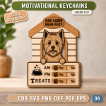 Dog Feeding Tracker Magnet SVG | Pet Care Reminder Laser Cut File | Dog Food Schedule Magnet | Puppy Meal Tracker | CNC Glowforge Digital Download - Image 7